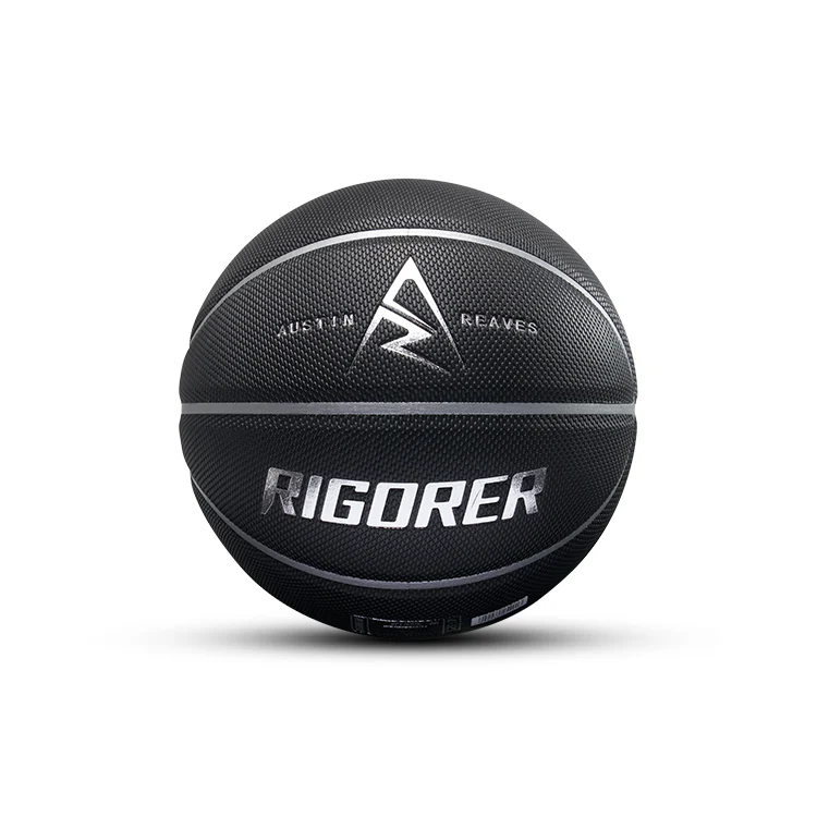 Rigorer Austin Reaves Signature Moisture Absorbent PU Basketball 'Black/Sliver'[Z123320110-7] - Image 4